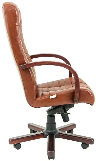 Офисное Кресло Руководителя Richman Atlant Madras Whisky Wood-Cherry М1 Tilt Коричневый Днепр - изображение 6