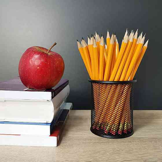 Органайзер для ручок металевий сітчастий 91 мм круглий чорний підставка для канцелярії Київ