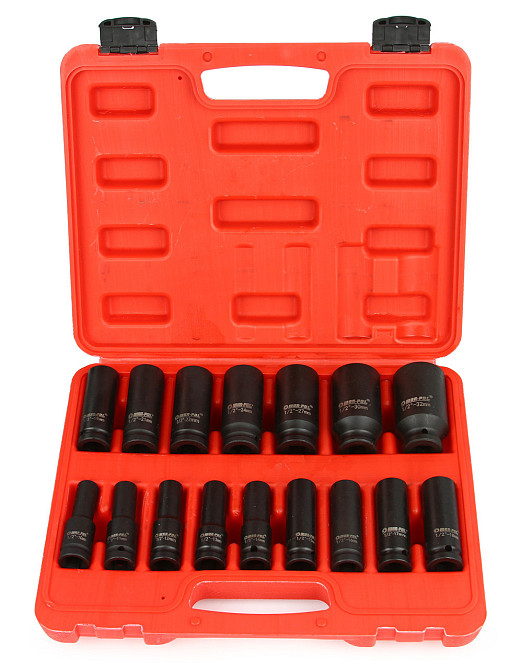 Набор ударных головок 16 предметов 1/2