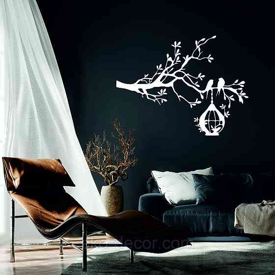 Декоративное настенное Панно «Птичка» Декор на стену 50*37 см, Белый Киев