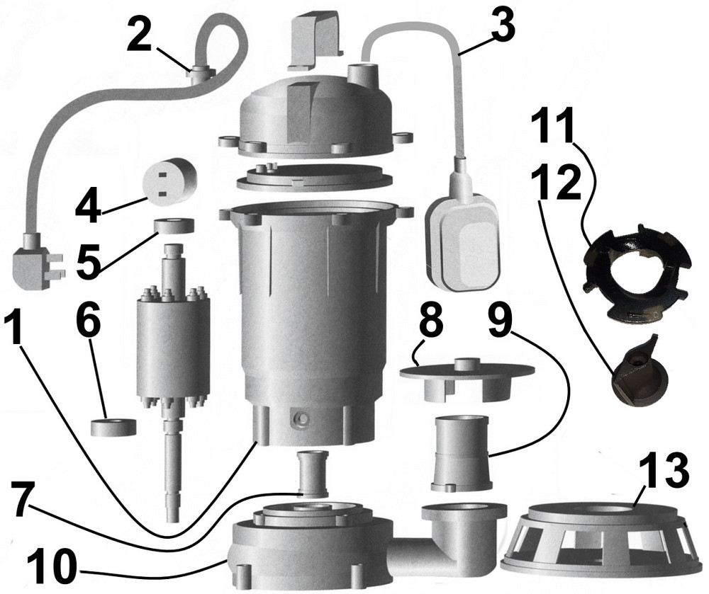 Насос фекальный с режущим механизмом Optima WQG 750 0,75 кВт (000013995) Киев - изображение 6