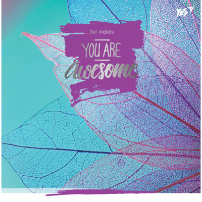 Блокнот Yes 150 * 150/64 л "Leaves" лінія (151512) Вінниця - фото 2