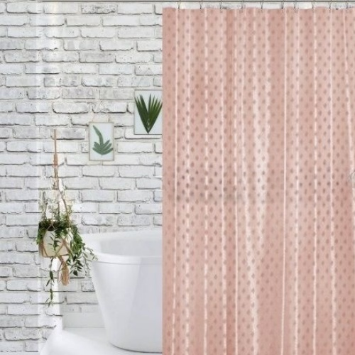 Шторка для душу 180*180см поліестер жаккард 12 кілець JC12-2902-powder Дариана Житомир - изображение 1