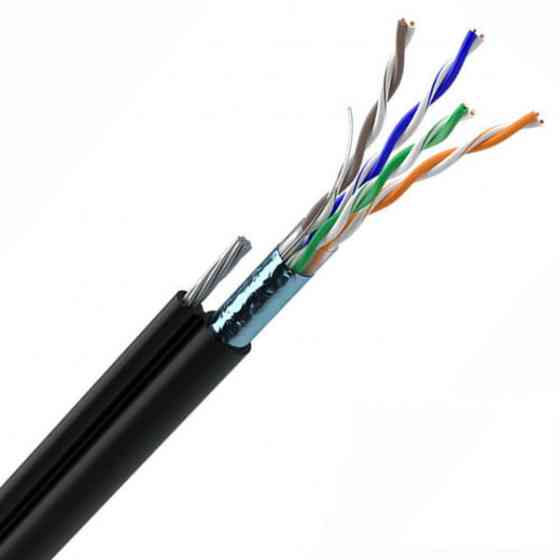 Кабель FTP Cat-5е " Ок-NET" (бухта 500м) для зов. пр. з тросом (49312M500) Київ