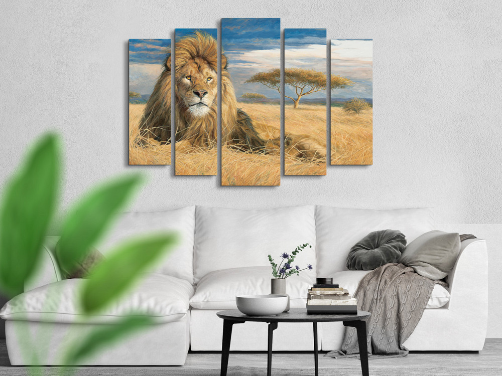 Модульная картина Африка Лев Art-271_5 ( 80х118см ) Киев - изображение 3