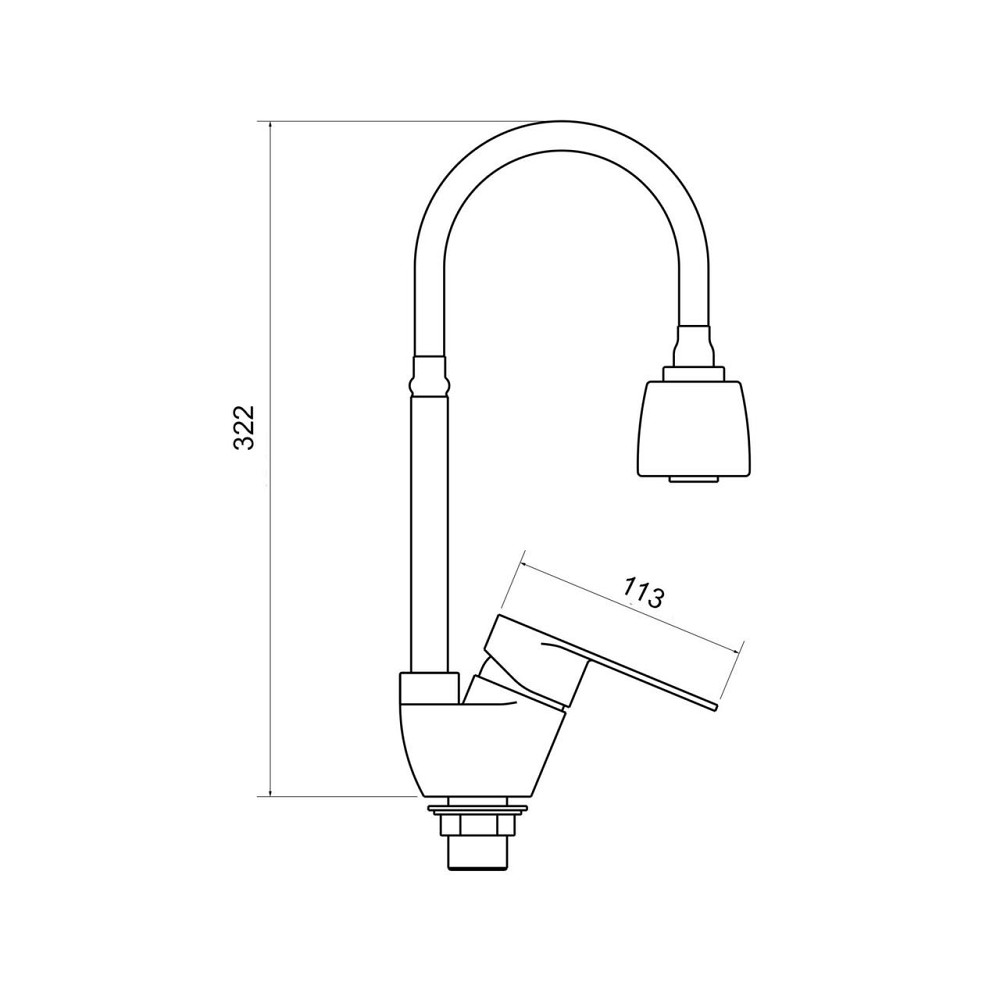 Змішувач для кухні Lidz Tani 008F4 з гнучким виливом (k40) LDTAN008F4CRM44972 Chrome Київ - фото 2
