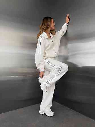 Жіночий стильний повсякденний костюм із тканини Lacoste Double Face Одеса