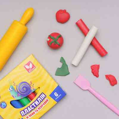 Пластилін Школярик Круглий 6 кольорів 78 г (83811905-UA) Вінниця