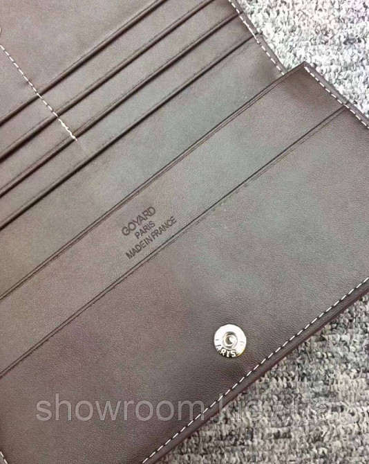 Чоловіче вертикальне портмоне Goyard (091) Lux brown Київ - фото 3