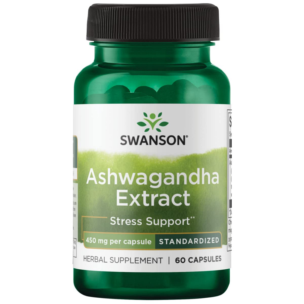 Екстракт ашваганди Swanson Ashwagandha Extract, Standardized, 450 mg, 60 Caps Луцьк - фото 1