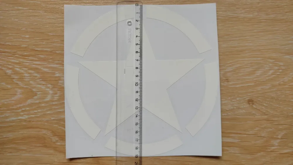 Наклейка на авто Звезда белая Большая 19х19 см Киев - изображение 2