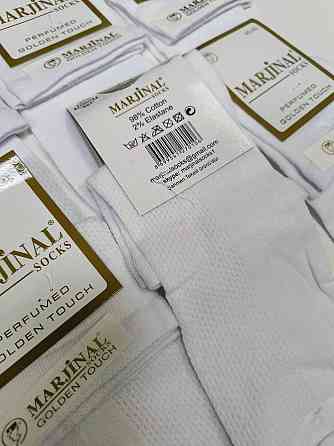 Шкарпетки чоловічі білі (6 шт.) середні за висотою. бавовна. Marjinal socks. Розмір 40-45 Київ