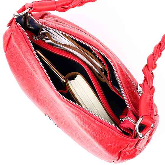 Приваблива сумка жіноча KARYA 20863 шкіряна Червоний Київ