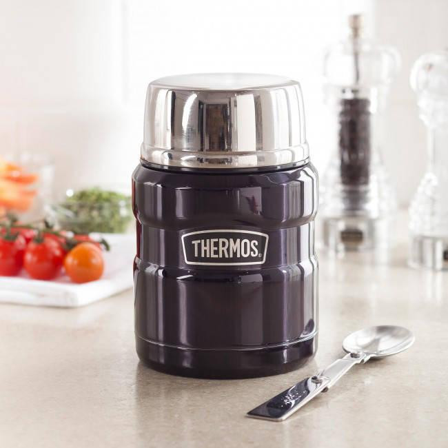 Термос для еды с ложкой 0.47 литра Thermos King Food Flask (173026) Нержавеющая сталь Нововолынск - изображение 9
