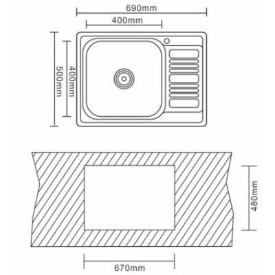 Мийка кухонна Interline SPRING sateen Вінниця - фото 6
