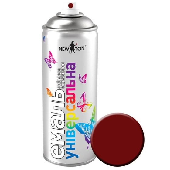 Емаль універсальна 400мл 3011 вишневий аерозоль NEW TON Житомир - фото 1