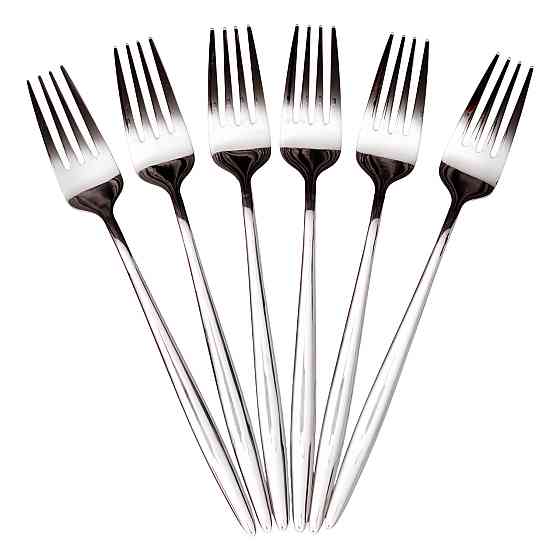 Ding Lanfang Набір столових виделок 6 штук виделки кухонні з нержавіючої сталі 21 (см) Срібло H Коломыя