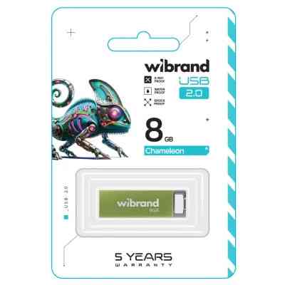 USB флеш накопитель Wibrand 8GB Chameleon Green USB 2.0 (WI2.0/CH8U6LG) Винница