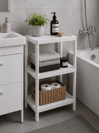 Этажерка 3-х ярусная Violet House 6031 Olympic WHITE 27х42х67 см (7040711) Киев
