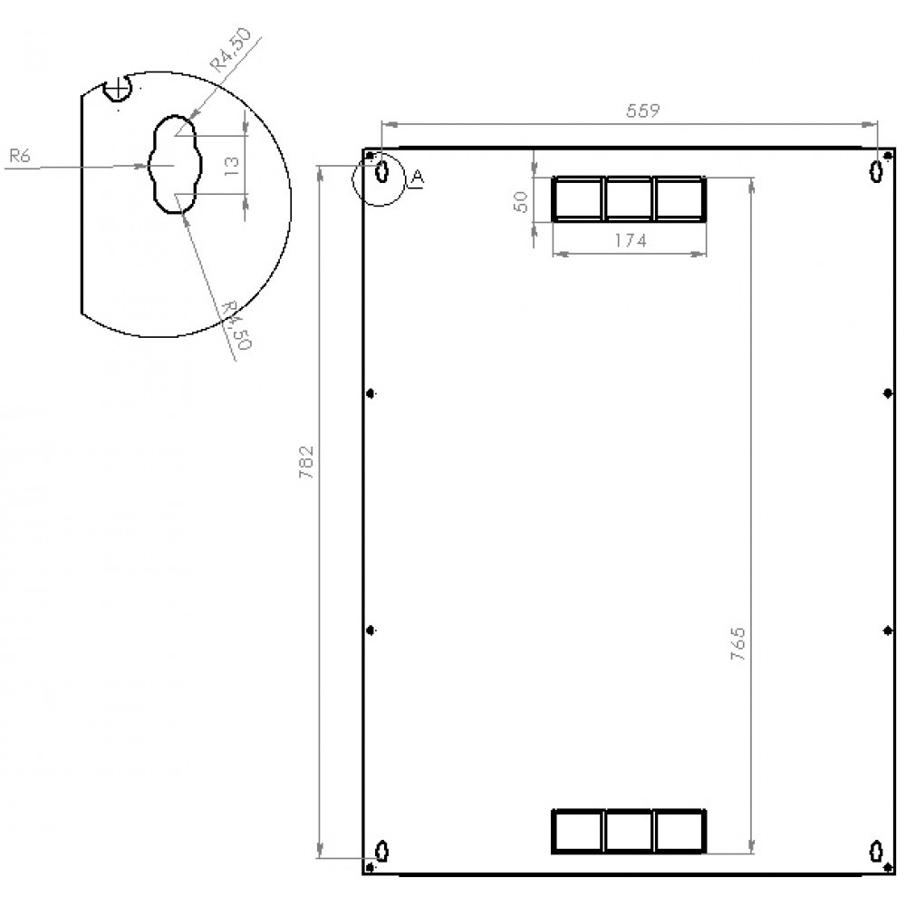 Шафа серверна CMS 18U 600 x 600 x 907 UA-MGSWL186B для мережевого обладнання Київ - фото 7