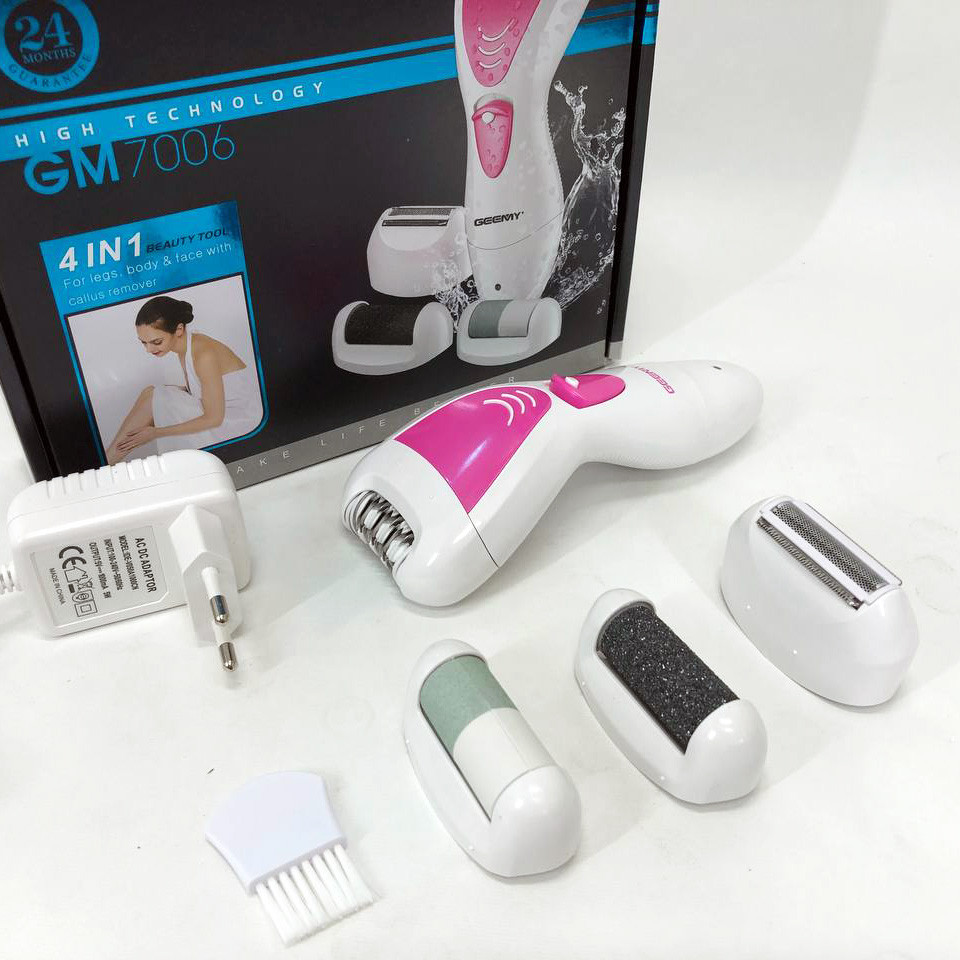 Эпилятор для удаления незаметных волос Gemei GM-7006 4в1, Электрическая пила для чистки пяток NM-32 Львов - изображение 12