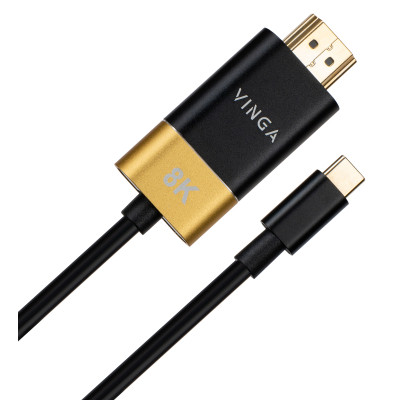 Кабель мультимедійний USB-C to HDMI M 1.5m v2.1 8K60Hz Gold plated Vinga (VCPVCCH2115) Вінниця - фото 2