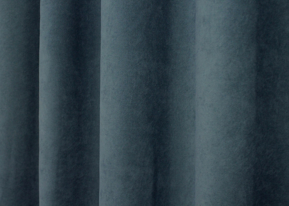 Комплект штор на люверсах VR-Textil Микровелюр Petek № 1489ш 150х270 см 2 шт Серо-голубой (37-0216) Киев - изображение 8