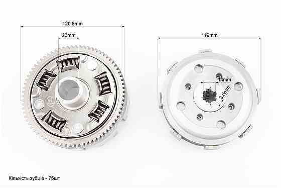 BOXER BM/BMX 150cc Зчеплення, маховик в зборі (4 болти, маховик 75зуб.) "PF551403" Бершадь