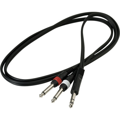 Інсертний кабель RockCable Patch Cable - TRS Jack to 2 x TS Jack (1.5m) (RCL 20922 D4) Вінниця - фото 1