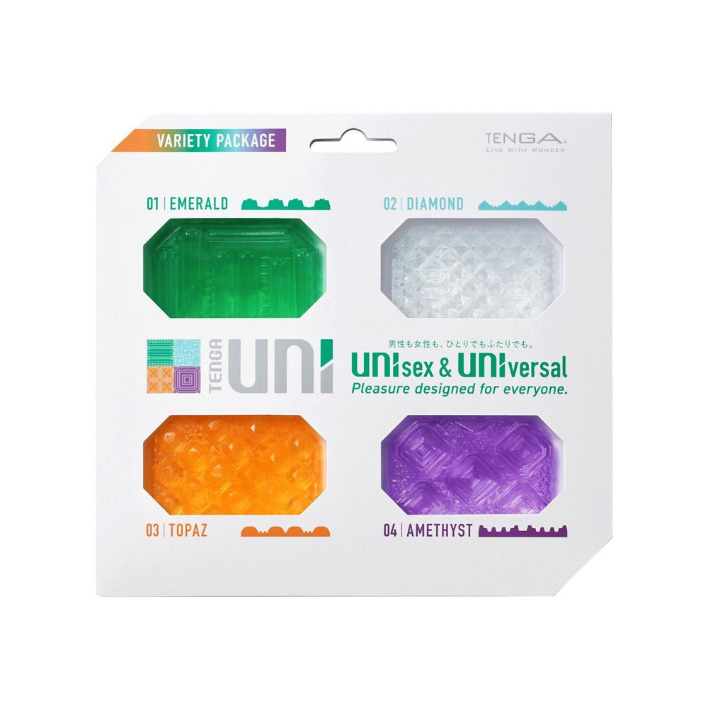 Набір унісекс-стимуляторів Tenga UNI Variety Pack (4 шт), лубрикант у комплекті Sex Aura Київ - фото 1