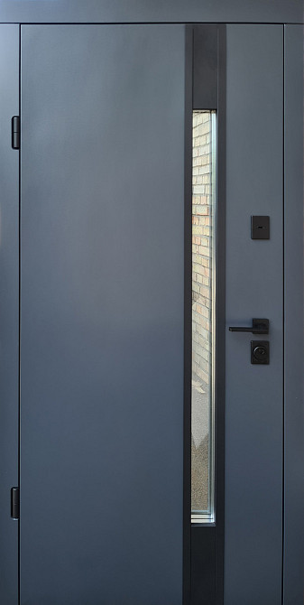 Вхідні металеві двері Страж BEREZ Proof Smart Street Rio-S Loft 970х2040 мм vin антрацит песок / vin білий Праві Київ - фото 1