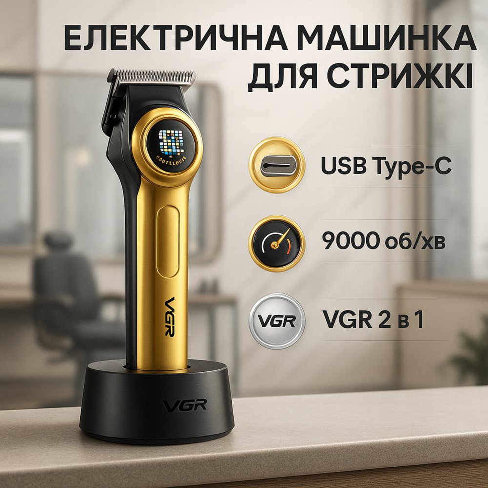Набір для стрижки чоловічий професійний, Набір для стрижки чоловіків волосся і тіла QO-86 Львів - фото 20