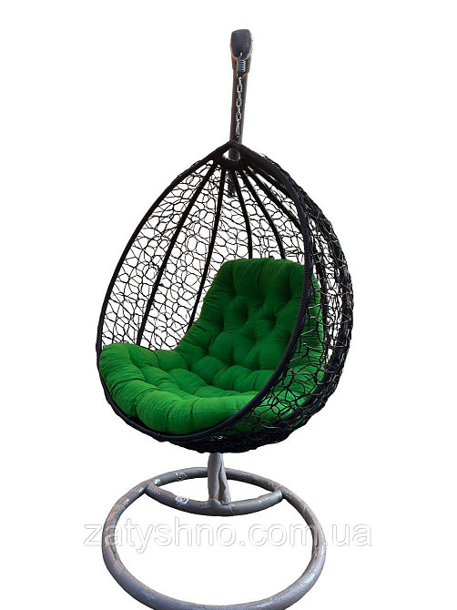 Садове крісло підвісне Кокон з подушкою Київ - фото 2