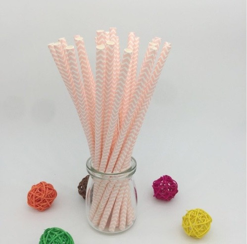 Коктейльні трубочки 25 штук 20 см рожевий Київ - фото 2