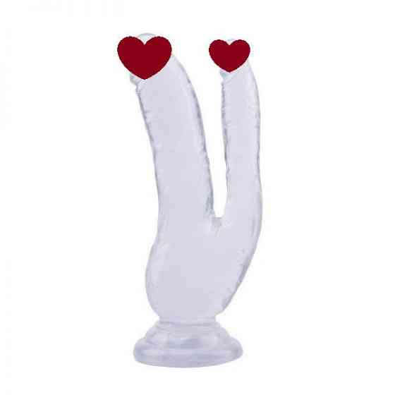 Фалоімітатор подвійний 8.0 Inch Dildo, Clear Sex Aura Київ