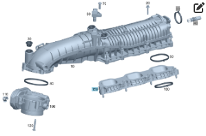 Mercedes-Benz  A2760900244 Проміжний фланець між впускним колектором та правою головкою двигуна M276 Одеса - фото 2