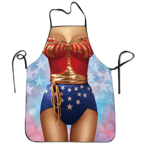 Фартух з приколом для жінок на корпоратив 80 на 60 см різнобарвний Київ