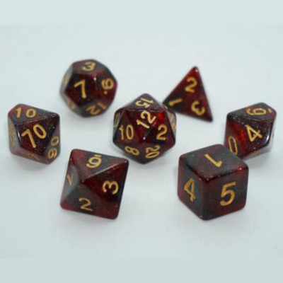 Набір кубиків для настільних ігор Games 7 Days Galaxy 7 Dice Set - Red (7 шт.) (g7dgala06) Вінниця - фото 1