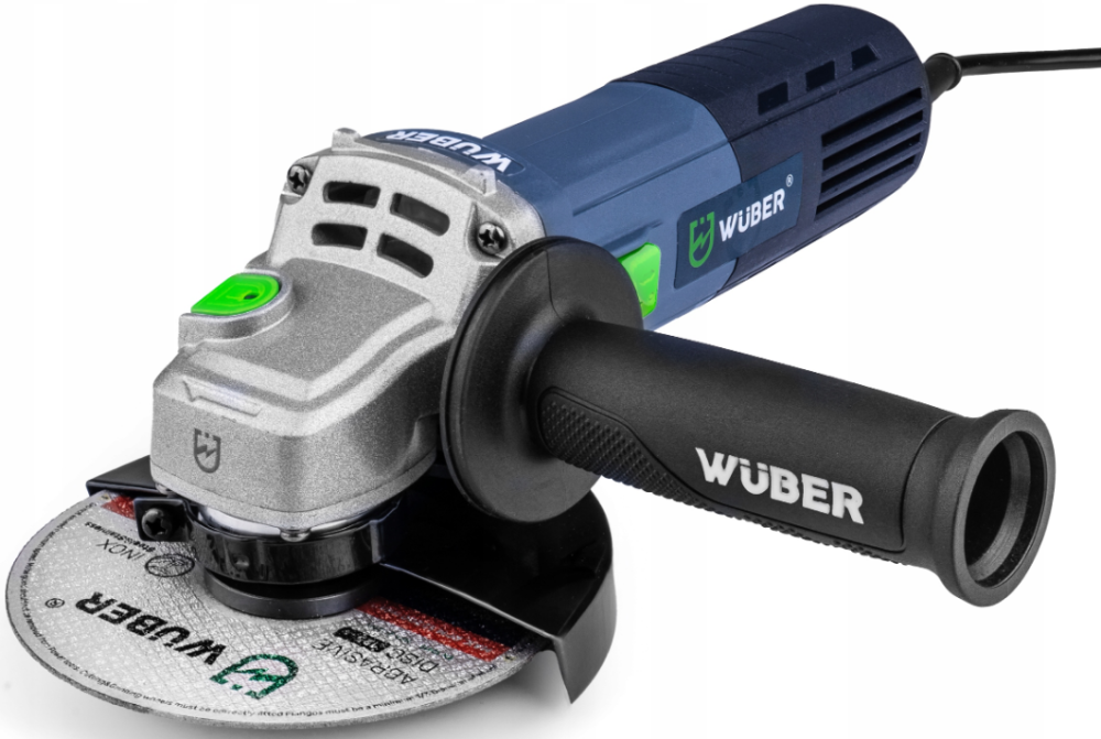 Болгарка (кутова шліфувальна машина) Wuber 1600Вт 125мм + набір 10 дисків 125мм (Польща) Київ - фото 2