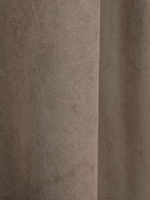 Комплект коротких штор VR-Textil Мікровелюр Petek YL № 1701ш Капучино 130х170 см 2 шт (35-0458) Київ - фото 7