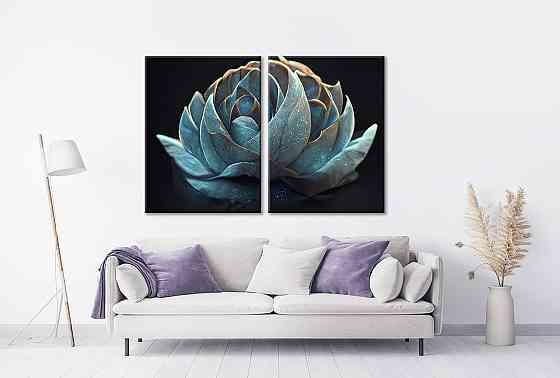 Модульная картина в гостиную / спальню   Квітка Лотос  TLV-2_131 Киев