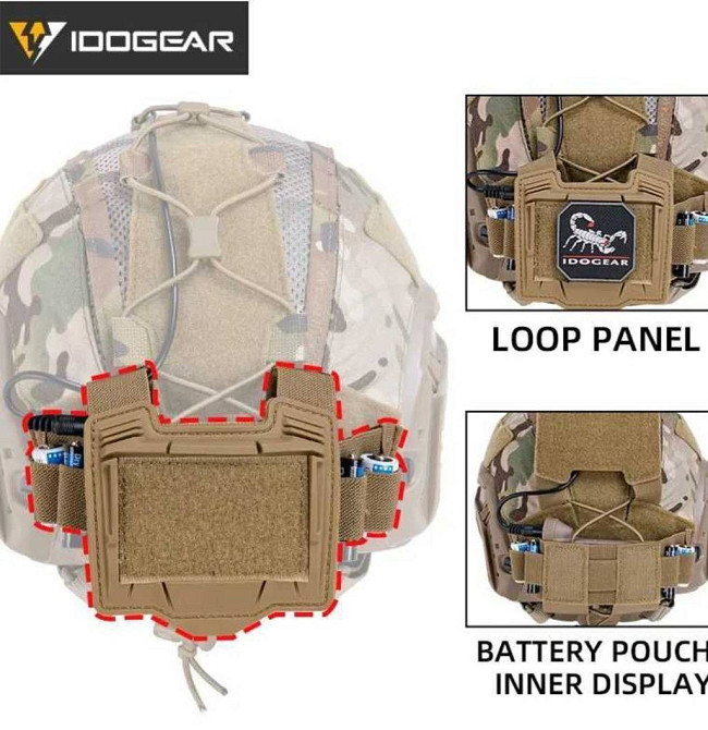 Тактический кавер на шлем FAST с противовесом (карманом для батареи) Мультикам Винница - изображение 4