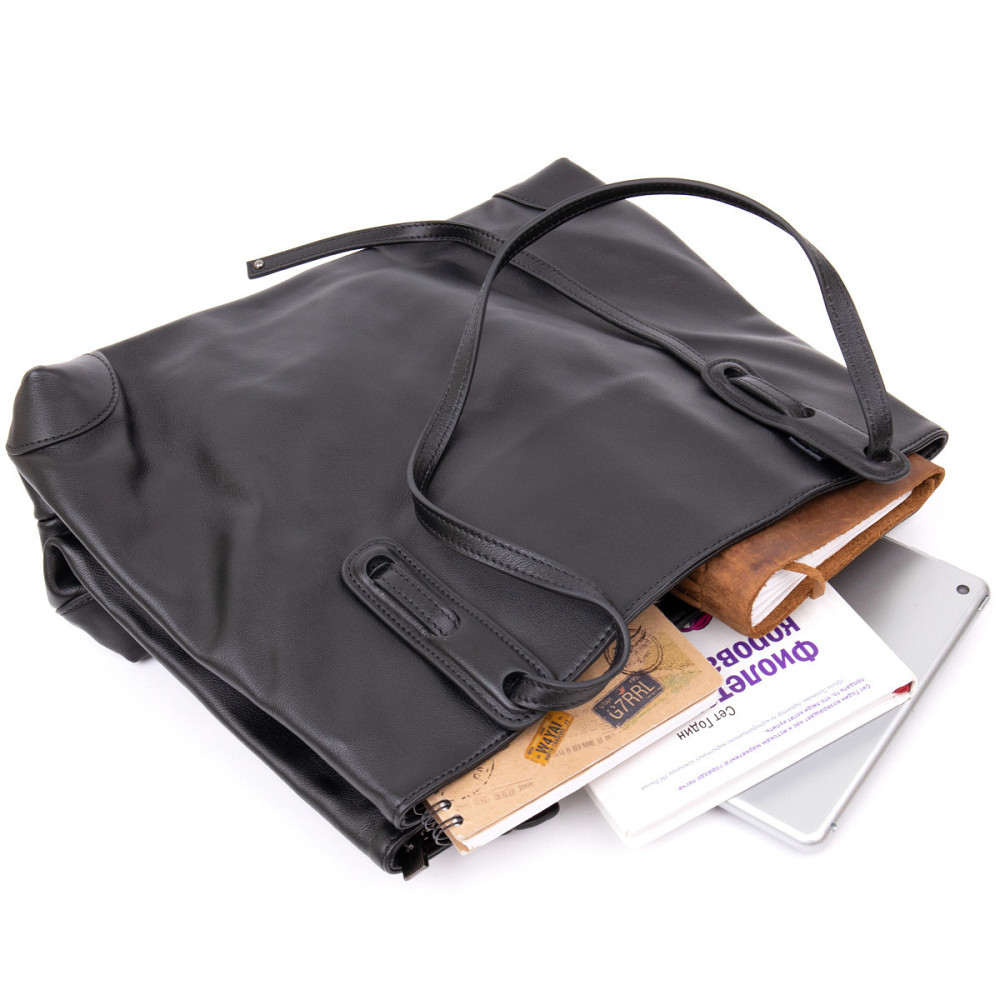 Сумка жіноча прямокутної форми Vintage 20400 Чорна Київ - фото 6