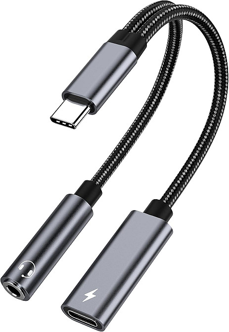 Кабель перехідник 2 в 1 USB‑C 3.5 мм + зарядка Луцк - изображение 3