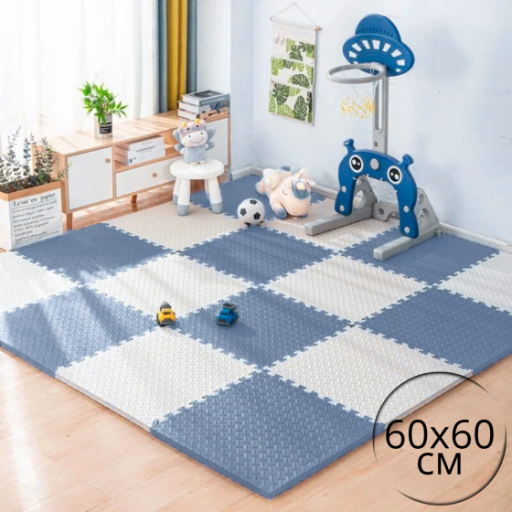 Коврик-пазл напольный, термоковрик,без покрытия,Eva-пены 6 пазлов 60*60 см,площадь покрытия 2,16 м²,толщина 1 см, синий Каменец-Подольский