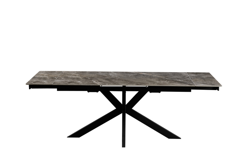 Стіл Квант 160 (+60)*90, чорний/керам Армані грей Днепр - изображение 3