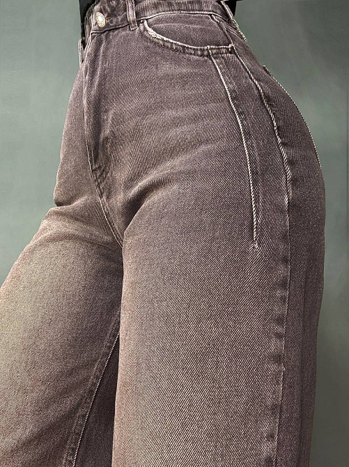 Джинсы женские Its Basic 2499-2 WIDE LEG палаццо с выточками коричневые, коричневый, 40, 40, 76 см, 104 см Киев - изображение 11