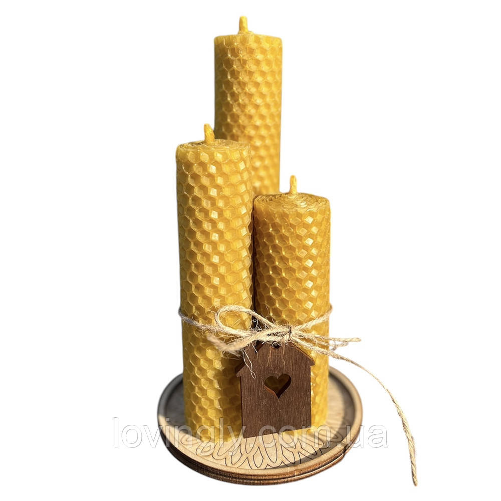 Набор свечей из натуральной вощины 