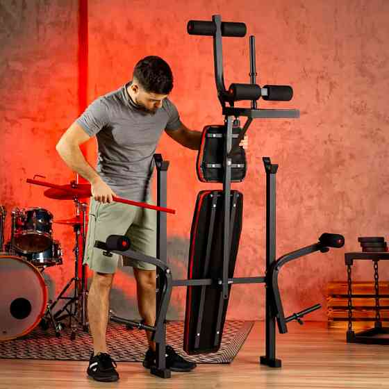 Лава універсальна для м'язів HS-1080 Тренувальна лава та стійки, Професійна лава для жиму штанги Київ