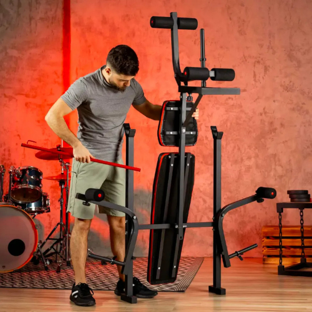 Лава універсальна для м'язів HS-1080 Тренувальна лава та стійки, Професійна лава для жиму штанги Київ - фото 6